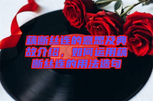 藕斷絲連的意思及典故介紹，如何運(yùn)用藕斷絲連的用法造句