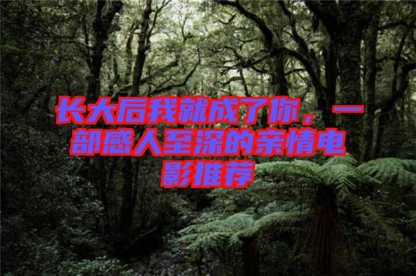 長(zhǎng)大后我就成了你，一部感人至深的親情電影推薦
