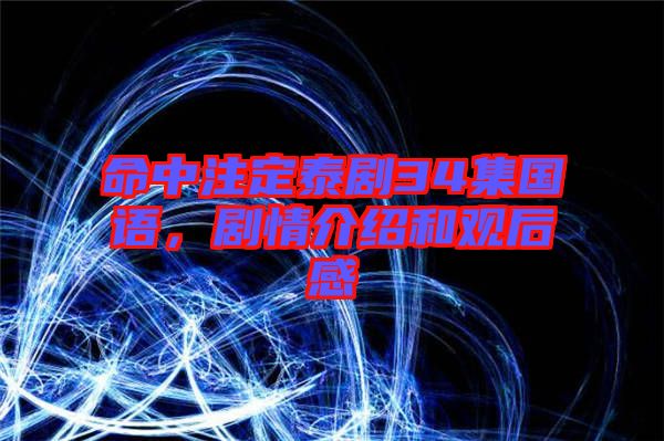 命中注定泰劇34集國語，劇情介紹和觀后感